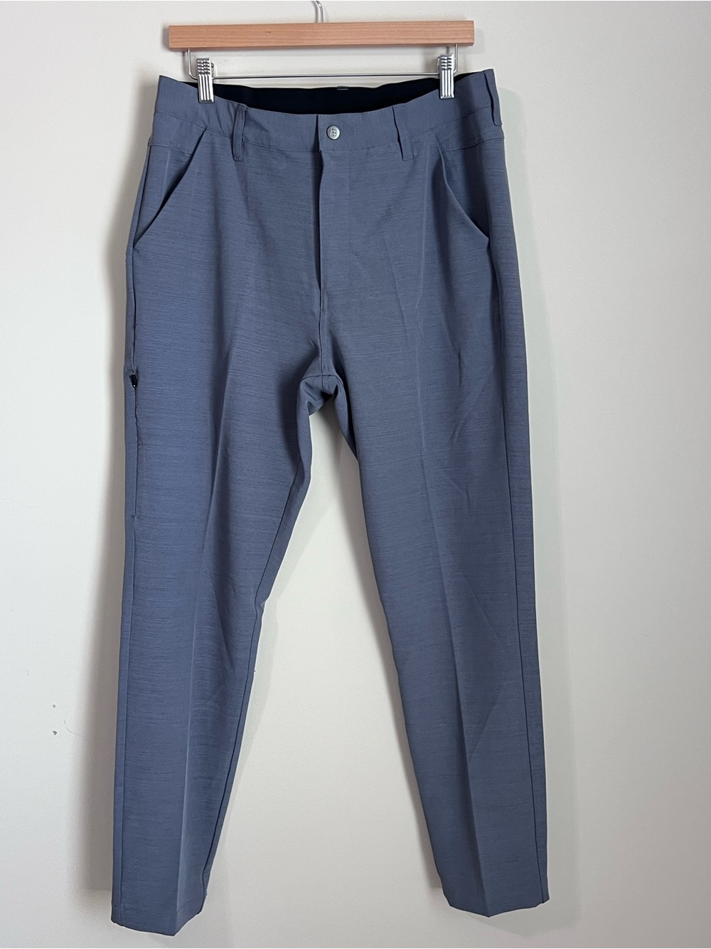 BYLT Pants Mens 34x31 Gray Kinetic 2.0 Slim Stretch Chino Casual Golf Travel
